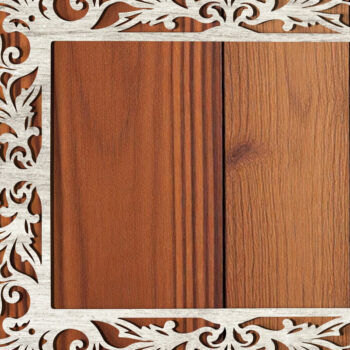 Intra απο ξύλο plywood Χρώμα wenge 3mm-4mm πάχος - Floral Κορνίζα Paper-Cut Δίασταση 20x25 cm INTRAFABR-110165467 - Image 1