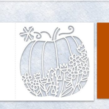 Intra απο ξύλο plywood  Χρώμα wenge 3mm-4mm πάχος - Floral Pumpkin Card Cut File Δίασταση 5x5 cm INTRAFABR-113959132 - Image 2