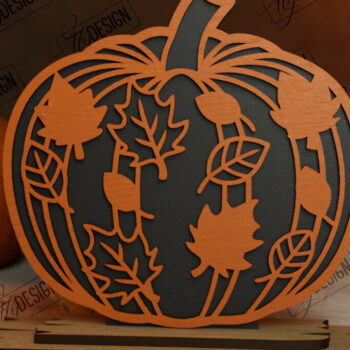 Intra απο ξύλο plywood Χρώμα wenge 3mm-4mm πάχος - Πακέτο κοπής με λέιζερ φλοράλ κολοκύθας | CNC Δίασταση 6x6 cm INTRAFABR-112155495 - Image 5