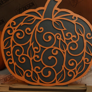 Intra απο ξύλο plywood Χρώμα wenge 3mm-4mm πάχος - Πακέτο κοπής με λέιζερ φλοράλ κολοκύθας | CNC Δίασταση 6x6 cm INTRAFABR-112155495 - Image 7