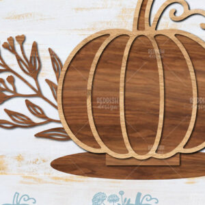 Intra απο ξύλο plywood  Χρώμα wenge 3mm-4mm πάχος - Floral Pumpkin Δίασταση 15x15 cm INTRAFABR-100562476