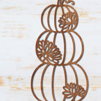 Intra απο ξύλο plywood  Χρώμα wenge 3mm-4mm πάχος - Floral Pumpkin Δίασταση 15x15 cm INTRAFABR-107202288 - Image 1
