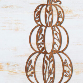 Intra απο ξύλο plywood Χρώμα wenge 3mm-4mm πάχος - Floral Pumpkin Δίασταση 15x15 cm INTRAFABR-107202373 - Image 1