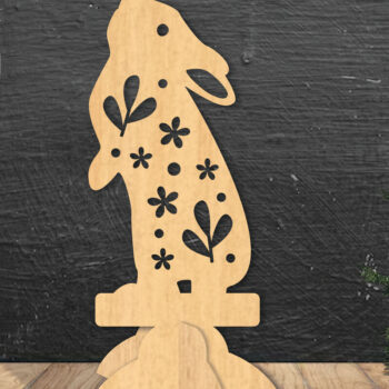 Intra απο ξύλο plywood Χρώμα wenge 3mm-4mm πάχος - Floral Rabbit Decor Home 3 Δίασταση 20x20 cm INTRAFABR-111363884 - Image 1
