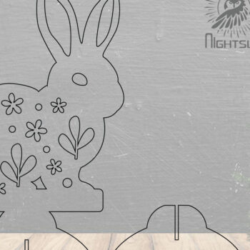 Intra απο ξύλο plywood Χρώμα wenge 3mm-4mm πάχος - Floral Rabbit Decor Home 5 Δίασταση 20x20 cm INTRAFABR-111363897 - Image 2