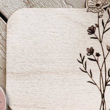 Intra απο ξύλο plywood Χρώμα wenge 3mm-4mm πάχος - Floral Sign Bundle Δίασταση 30x20 cm INTRAFABR-113498849 - Image 3