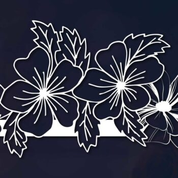 Intra απο ξύλο plywood Χρώμα wenge 3mm-4mm πάχος - Floral Sign Laser/Paper Cut Δίασταση 30x20 cm INTRAFABR-102981747 - Image 1