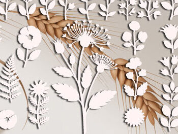 Intra απο ξύλο plywood Χρώμα wenge 3mm-4mm πάχος - Floral Silhouette Mega Bundle 1628 Δίασταση 20x20 cm INTRAFABR-86217964 - Image 4