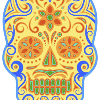 Intra απο ξύλο plywood Χρώμα wenge 3mm-4mm πάχος - Floral Skull πολυστρωματικό πάνελ τοίχου Δίασταση 2x12 cm INTRAFABR-82901987 - Image 4