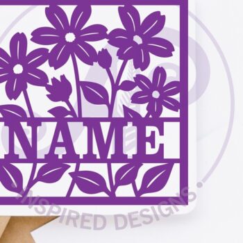 Intra απο ξύλο plywood Χρώμα wenge 3mm-4mm πάχος - Floral τετράγωνο όνομα τοίχου, Δίασταση 40x50 cm INTRAFABR-110273827 - Image 3