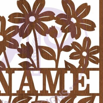 Intra απο ξύλο plywood Χρώμα wenge 3mm-4mm πάχος - Floral τετράγωνο όνομα τοίχου, Δίασταση 40x50 cm INTRAFABR-110273827 - Image 5