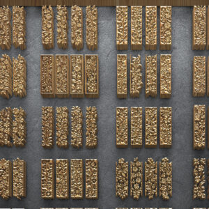 Intra απο ξύλο plywood 3mm-4mm πάχος - Πακέτο  με floral ρίγες Δίασταση 3200x7200 cm INTRAFABR-125105916