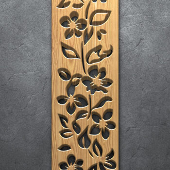 Intra απο ξύλο plywood 3mm-4mm πάχος - Πακέτο  με floral ρίγες Δίασταση 3200x7200 cm INTRAFABR-125105916 - Image 4