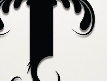 Intra απο ξύλο plywood Χρώμα wenge 3mm-4mm πάχος - Floral T Letter Δίασταση 30x20 cm INTRAFABR-83086213 - Image 1