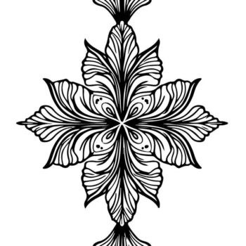 Intra απο ξύλο plywood Χρώμα wenge 3mm-4mm πάχος - Floral πλακάκια κομμένα σχέδια με λέιζερ Δίασταση 20x25 cm INTRAFABR-122665538 - Image 4