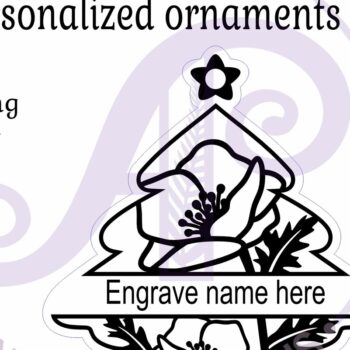 Intra απο ξύλο plywood  Χρώμα wenge 3mm-4mm πάχος - Floral Tree Χριστουγεννιάτικο Στολίδι Laser Δίασταση 6x6 cm INTRAFABR-25565852 - Image 3