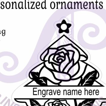 Intra απο ξύλο plywood  Χρώμα wenge 3mm-4mm πάχος - Floral Tree Χριστουγεννιάτικο Στολίδι Laser Δίασταση 6x6 cm INTRAFABR-69861671 - Image 4