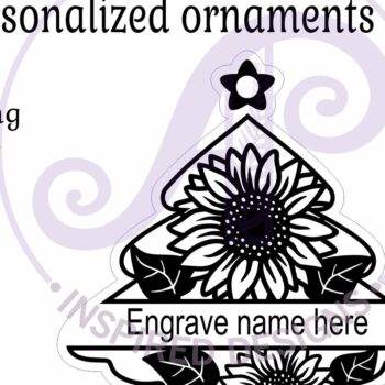 Intra απο ξύλο plywood Χρώμα wenge 3mm-4mm πάχος - Floral Tree Χριστουγεννιάτικο Στολίδι Laser Δίασταση 6x6 cm INTRAFABR-111651475 - Image 3