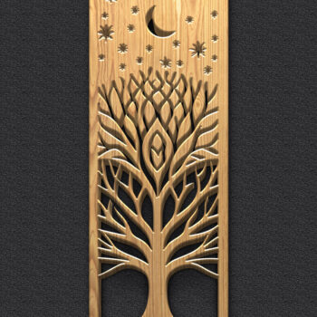 Intra απο ξύλο plywood Χρώμα wenge 3mm-4mm πάχος - Δέσμη πάνελ κοπής με λουλούδια & δέντρα Δίασταση 3600x5400 cm INTRAFABR-113481247 - Image 5