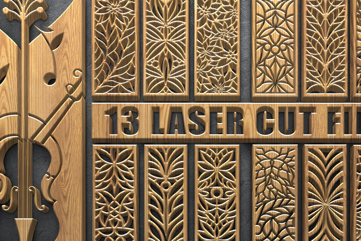 Intra απο ξύλο plywood  Χρώμα wenge 3mm-4mm πάχος - Πάνελ με φλοράλ βιολί με λέιζερ Δίασταση 3600x5400 cm INTRAFABR-89271430