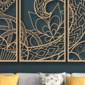 Intra απο ξύλο plywood  Χρώμα wenge 3mm-4mm πάχος - Floral Wall Art Δίασταση 40x50 cm INTRAFABR-117443872 - Image 1