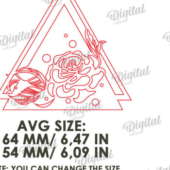 Intra απο ξύλο plywood  Χρώμα wenge 3mm-4mm πάχος - Floral διακόσμηση τοίχου Δίασταση 30x20 cm INTRAFABR-35954487 - Image 2