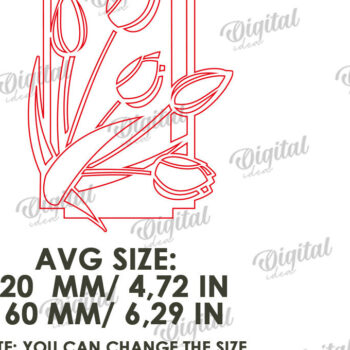 Intra απο ξύλο plywood Χρώμα wenge 3mm-4mm πάχος - Floral διακόσμηση τοίχου Δίασταση 30x20 cm INTRAFABR-87192334 - Image 2