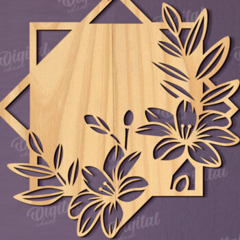 Intra απο ξύλο plywood  Χρώμα wenge 3mm-4mm πάχος - Floral Διακόσμηση Τοίχων Δέσμη κοπής με λέιζερ Δίασταση 30x20 cm INTRAFABR-122570565 - Image 5