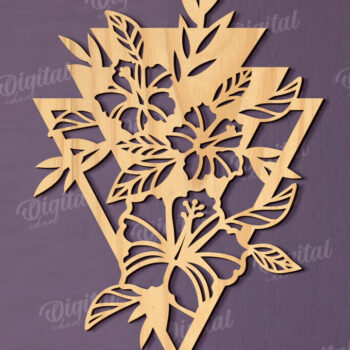 Intra απο ξύλο plywood  Χρώμα wenge 3mm-4mm πάχος - Floral Διακόσμηση Τοίχων Δέσμη κοπής με λέιζερ Δίασταση 30x20 cm INTRAFABR-122570565 - Image 8