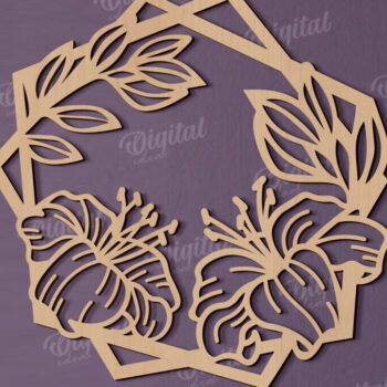 Intra απο ξύλο plywood  Χρώμα wenge 3mm-4mm πάχος - Floral Διακόσμηση Τοίχων Δέσμη κοπής με λέιζερ Δίασταση 30x20 cm INTRAFABR-122570565 - Image 10