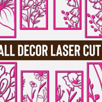 Intra απο ξύλο plywood Χρώμα wenge 3mm-4mm πάχος - Διακόσμηση τοίχου με λουλούδια Πακέτο 3 Δίασταση 30x20 cm INTRAFABR-122014600 - Image 1