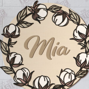 Intra απο ξύλο plywood  Χρώμα wenge 3mm-4mm πάχος - Πλακέτα τοίχου Floral | CNC Δίασταση 30x20 cm INTRAFABR-70939085