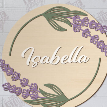 Intra απο ξύλο plywood  Χρώμα wenge 3mm-4mm πάχος - Πλακέτα τοίχου Floral | CNC Δίασταση 30x20 cm INTRAFABR-70939339 - Image 1