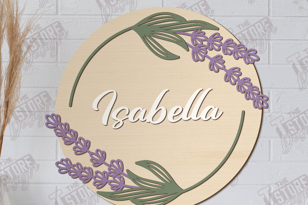 Intra απο ξύλο plywood  Χρώμα wenge 3mm-4mm πάχος - Πλακέτα τοίχου Floral | CNC Δίασταση 30x20 cm INTRAFABR-70939339