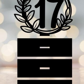 Intra απο ξύλο plywood  Χρώμα wenge 3mm-4mm πάχος - Floral νούμερα τραπεζιού γάμου Δίασταση 10x8 cm INTRAFABR-70938917 - Image 19