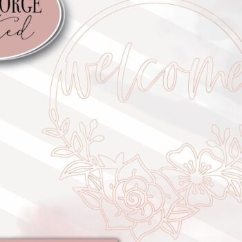 Intra απο ξύλο plywood Χρώμα wenge 3mm-4mm πάχος - Floral Welcome Wreath Δίασταση 30x20 cm INTRAFABR-70939011 - Image 2