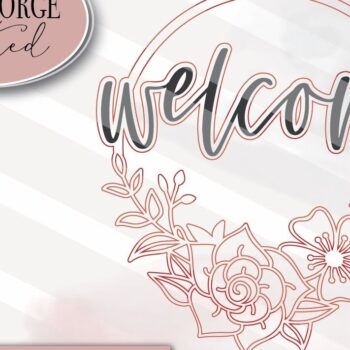 Intra απο ξύλο plywood  Χρώμα wenge 3mm-4mm πάχος - Floral Welcome Wreath Δίασταση 30x20 cm INTRAFABR-70939032 - Image 2