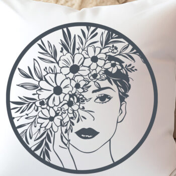 Intra απο ξύλο plywood Χρώμα wenge 3mm-4mm πάχος - Floral Woman Face Bundle 4 Δίασταση 20x20 cm INTRAFABR-23275462 - Image 10