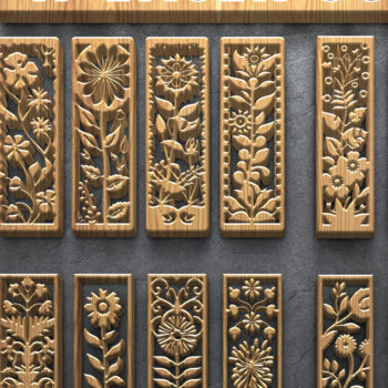 Intra απο ξύλο plywood  Χρώμα wenge 3mm-4mm πάχος - με λέιζερ πάνελ floral ξύλου Δίασταση 3200x7200 cm INTRAFABR-78617368 - Image 1