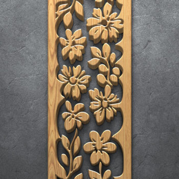 Intra απο ξύλο plywood Χρώμα wenge 3mm-4mm πάχος - Floral Wood Panel Laser Σετ Δίασταση 3200x7200 cm INTRAFABR-78617359 - Image 4