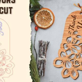 Intra απο ξύλο plywood  Χρώμα wenge 3mm-4mm πάχος - Floral Wood Tag Favors Lasercut Δίασταση 20x20 cm INTRAFABR-79043773 - Image 1