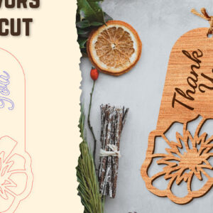 Intra απο ξύλο plywood  Χρώμα wenge 3mm-4mm πάχος - Floral Wood Tag Favors Lasercut Δίασταση 20x20 cm INTRAFABR-80871866