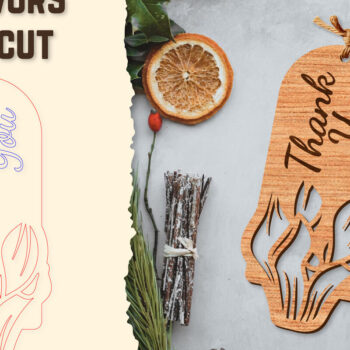 Intra απο ξύλο plywood Χρώμα wenge 3mm-4mm πάχος - Floral Wood Tag Favors Lasercut Δίασταση 20x20 cm INTRAFABR-80970815 - Image 1