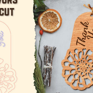 Intra απο ξύλο plywood  Χρώμα wenge 3mm-4mm πάχος - Floral Wood Tag Favors Lasercut Δίασταση 20x20 cm INTRAFABR-79119580