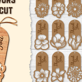 Intra απο ξύλο plywood  Χρώμα wenge 3mm-4mm πάχος - Μπομπονιέρες λουλουδιών ξύλινων κομμένων με λέιζερ δέσμες Δίασταση 20x20 cm INTRAFABR-79119651 - Image 1