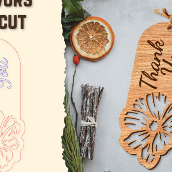 Intra απο ξύλο plywood Χρώμα wenge 3mm-4mm πάχος - Floral Wood Tag Favors Lasercut Δίασταση 20x20 cm INTRAFABR-79228333 - Image 1