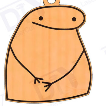 Intra απο ξύλο plywood Χρώμα wenge 3mm-4mm πάχος - Πακέτο μπρελόκ Flork Meme με λέιζερ Δίασταση 4x4 cm INTRAFABR-123629897 - Image 4