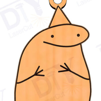 Intra απο ξύλο plywood Χρώμα wenge 3mm-4mm πάχος - Πακέτο μπρελόκ Flork Meme με λέιζερ Δίασταση 4x4 cm INTRAFABR-123629897 - Image 5