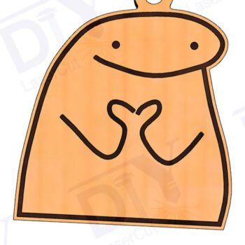 Intra απο ξύλο plywood Χρώμα wenge 3mm-4mm πάχος - Πακέτο μπρελόκ Flork Meme με λέιζερ Δίασταση 4x4 cm INTRAFABR-123629897 - Image 6