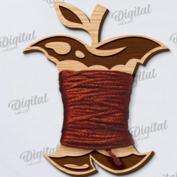 Intra απο ξύλο plywood  Χρώμα wenge 3mm-4mm πάχος - Floss Bobbin Δίασταση 30x20 cm INTRAFABR-123629886 - Image 1